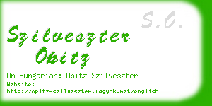 szilveszter opitz business card